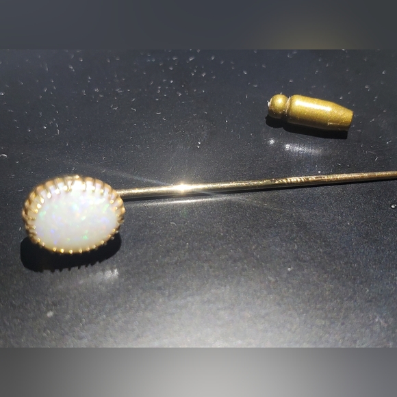 10K GOLD Beautiful antique Victorian  Australian opal hat pin - Picture 13 of 13